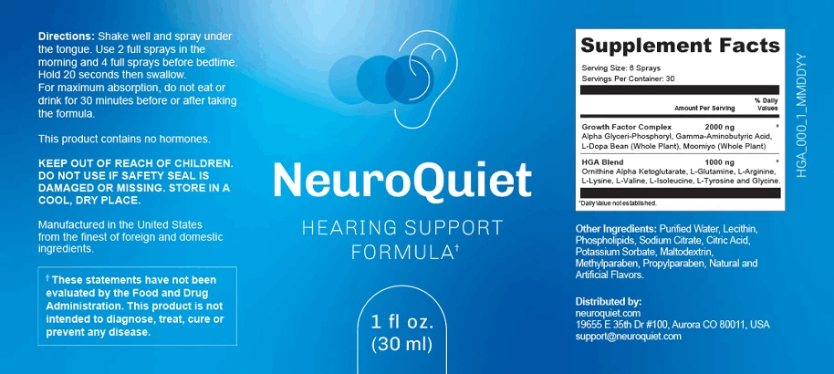 NeuroQuiet ingredients 